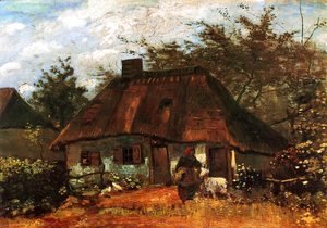 Vincent Van Gogh - Cottage And Woman With Goat