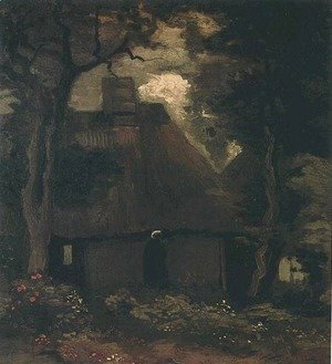 Vincent Van Gogh - Cottage With Trees And Peasant Woman
