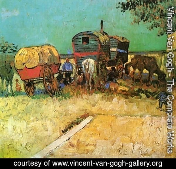 Vincent Van Gogh - Encampment Of Gypsies With Caravans