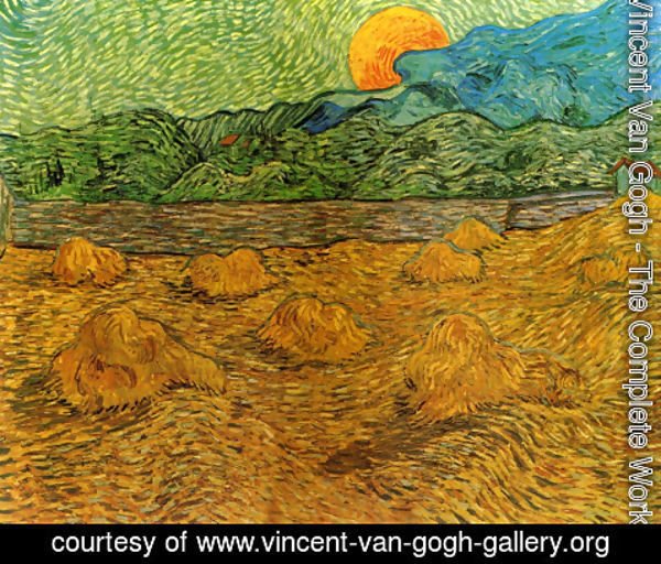 Vincent Van Gogh - Evening Landscape With Rising Moon