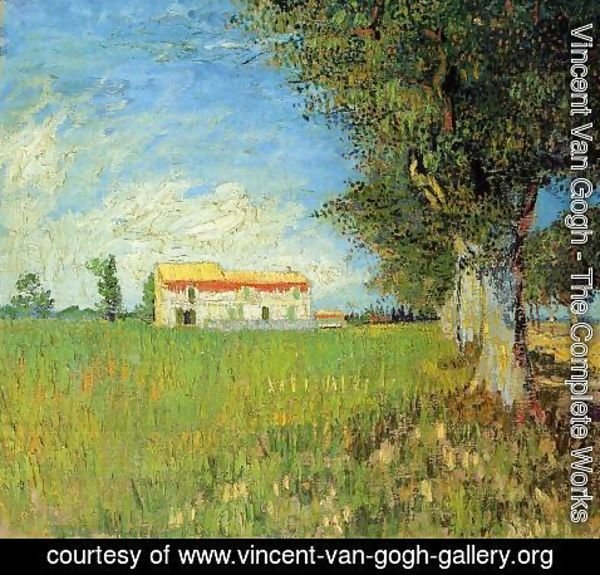 Vincent Van Gogh - Farmhouse In A Wheat Field