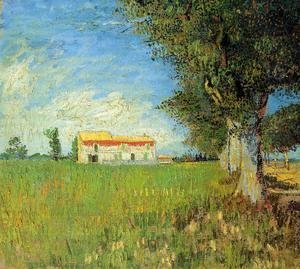 Vincent Van Gogh - Farmhouse In A Wheat Field