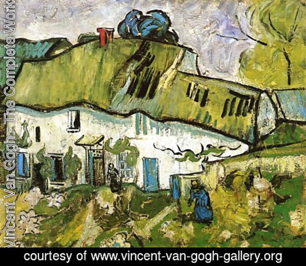 Vincent Van Gogh - Farmhouse With Two Figures