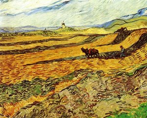 Vincent Van Gogh - Field With Ploughman And Mill