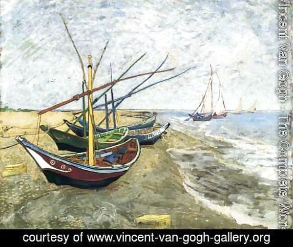 Vincent Van Gogh - Fishing Boats On The Beach At Saintes Maries