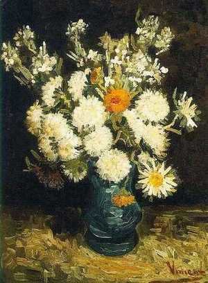 Vincent Van Gogh - Flowers In A Blue Vase