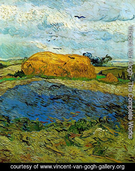 Vincent Van Gogh - Haystacks Under A Rainy Sky