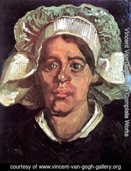 Vincent Van Gogh - Head Of A Peasant Woman With White Cap IX