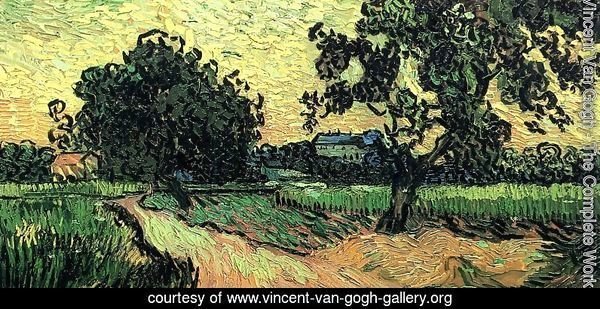 Landscape With The Chateau Of Auvers At Sunset