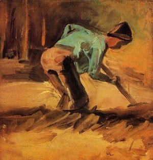 Vincent Van Gogh - Man Stooping With Stick Or Spade