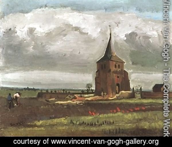 Vincent Van Gogh - The Old Tower At Nuenen With A Ploughman
