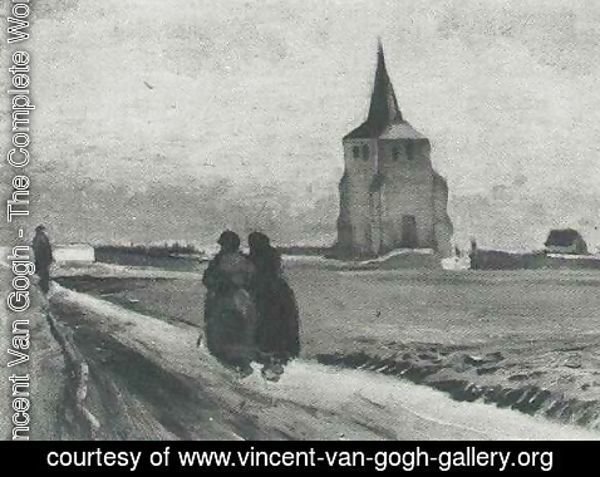 Vincent Van Gogh - The Old Tower Of Nuenen With People Walking
