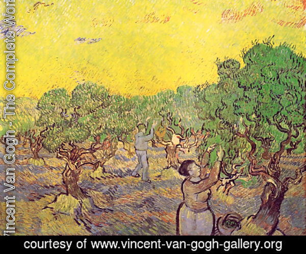 Vincent Van Gogh - Olive Grove With Picking Figures
