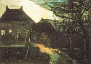 The Parsonage At Nuenen By Moonlight