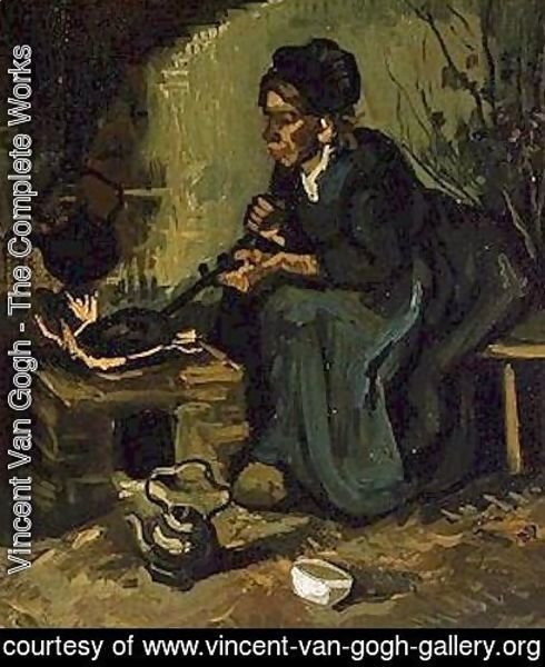 Vincent Van Gogh - Peasant Woman By The Fireplace