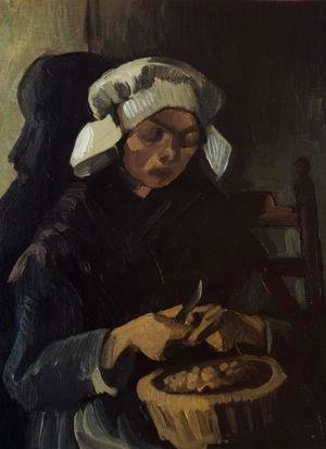 Vincent Van Gogh - Peasant Woman Peeling Potatoes