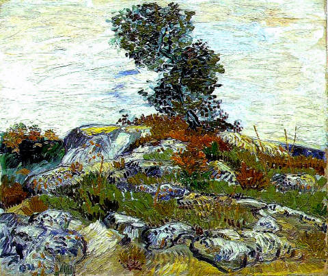 Vincent Van Gogh - Rocks With Oak Tree