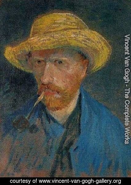 Vincent Van Gogh - Self Portrait With Straw Hat And Pipe