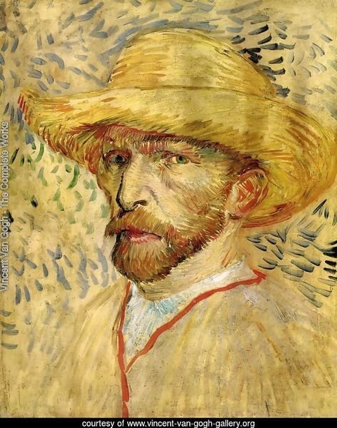 Self Portrait With Straw Hat III