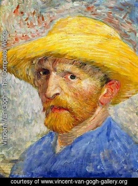 Vincent Van Gogh - Self Portrait With Straw Hat IV