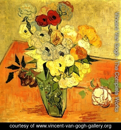 Vincent Van Gogh - Japanese Vase With Roses And Anemones