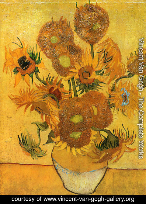 Vincent Van Gogh - Vase With Fifteen Sunflowers II