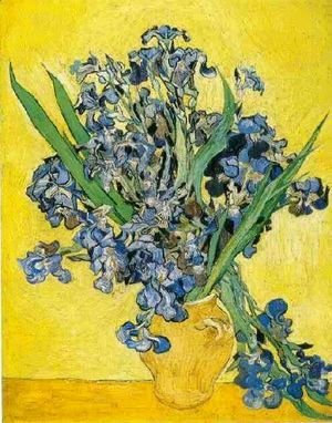 Vincent Van Gogh - Vase With Irises Against A Yellow Background