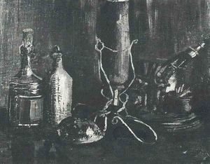 Still Life With Bottles And A Cowrie Shell