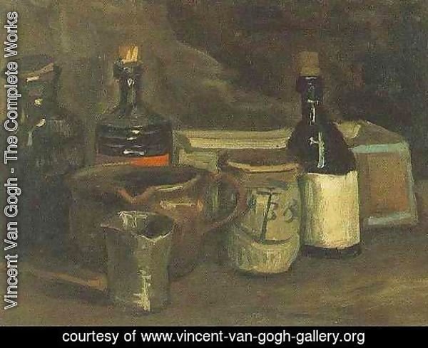 Still Life With Bottles And Earthenware