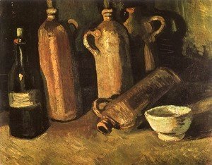 Vincent Van Gogh - Still Life With Four Stone Bottles Flask And White Cup