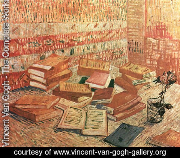 Vincent Van Gogh - Still Life With French Novels And A Rose