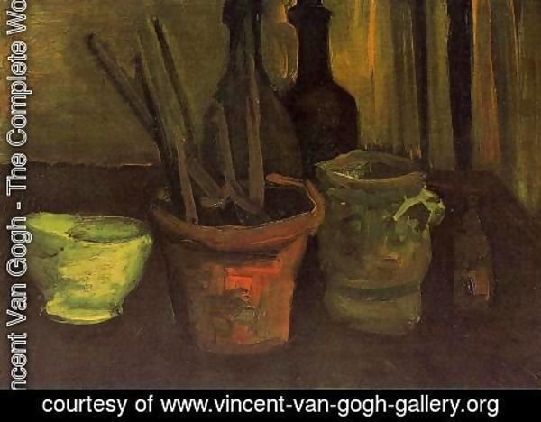 Vincent Van Gogh - Still Life With Paintbrushes In A Pot