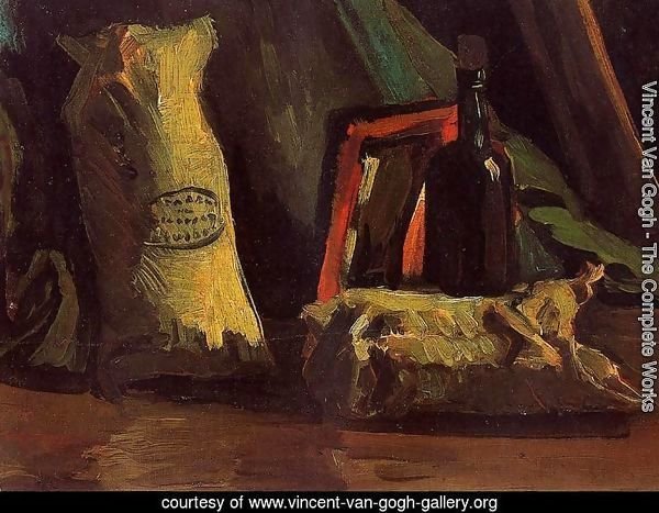 Still Life With Two Sacks And A Bottle