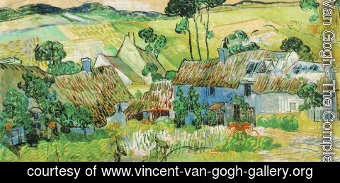 Vincent Van Gogh - Thatched Cottages By A Hill