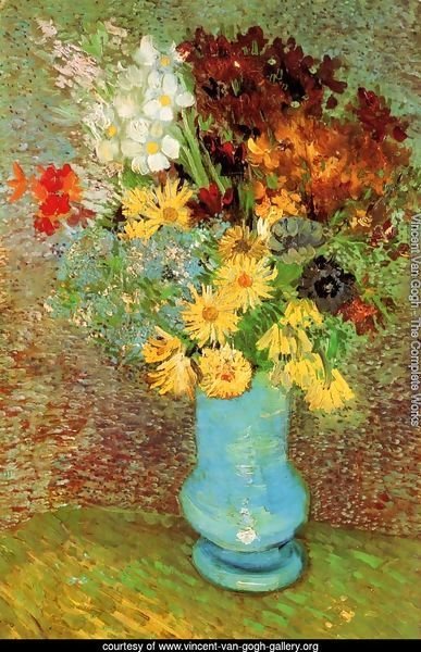 Vase With Daisies And Anemones