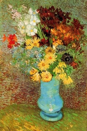 Vase With Daisies And Anemones