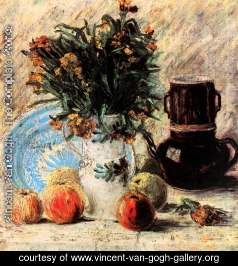 Vincent Van Gogh - Vase With Flowers Coffeepot And Fruit
