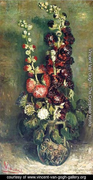 Vincent Van Gogh - Vase With Hollyhocks