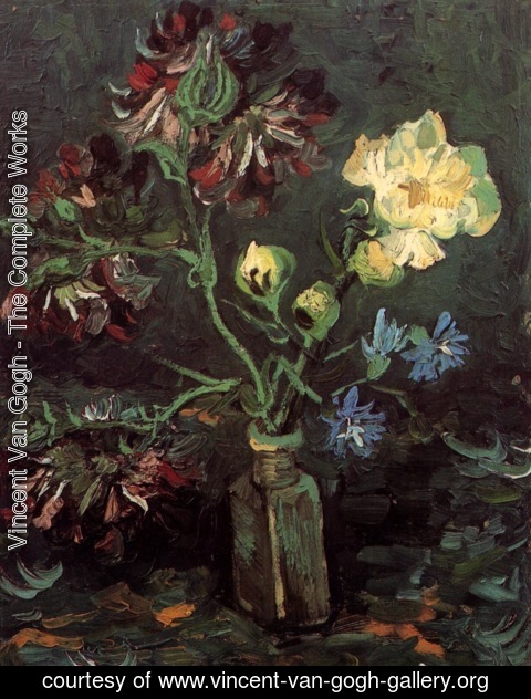 Vincent Van Gogh - Vase With Myosotis And Peonies