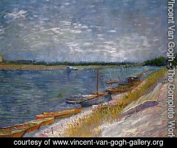 Vincent Van Gogh - View Of A River With Rowing Boats