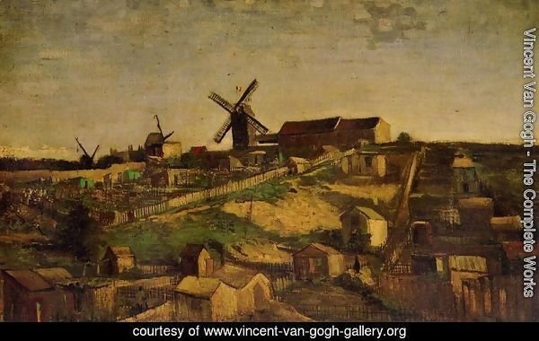 View Of Montmartre With Windmills