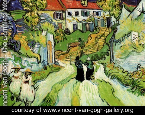 Vincent Van Gogh - Village Street And Steps In Auvers With Figures