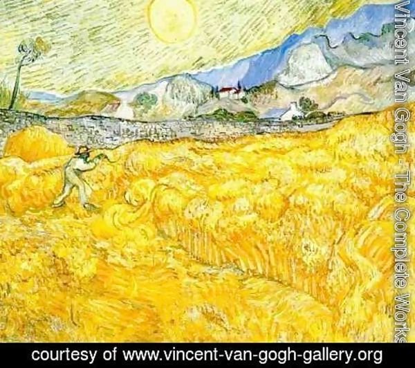 Vincent Van Gogh - Wheat Field Behind Saint Paul Hospital With A Reaper