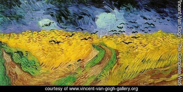 Wheat Field With Crows
