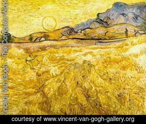 Vincent Van Gogh - Wheat Field With Reaper And Sun
