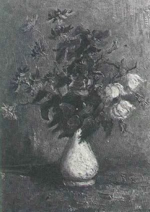Vincent Van Gogh - White Vase With Roses And Other Flowers