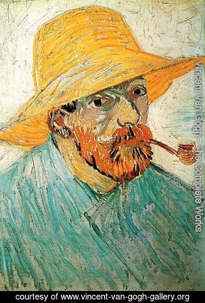 Vincent Van Gogh - Self Portrait With Pipe And Straw Hat