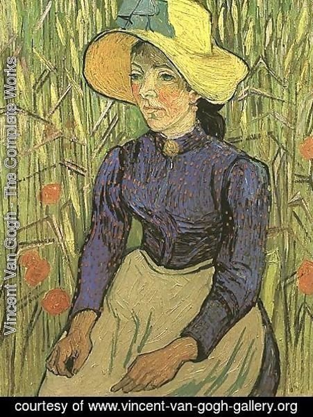 Vincent Van Gogh - The Young Peasant Woman With Straw Hat Sitting In