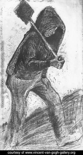 Miner Carrying a Shovel