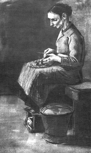 Vincent Van Gogh - Woman Peeling Potatoes